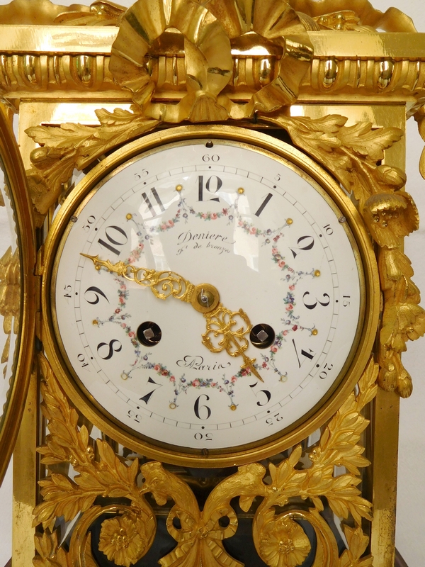 Louis XVI style ormolu & red marble clock circa 1870