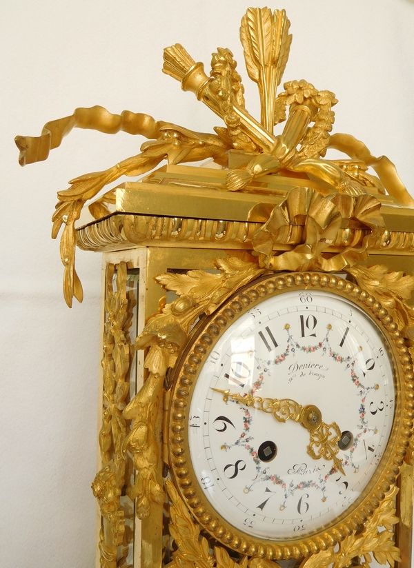 Louis XVI style ormolu & red marble clock circa 1870