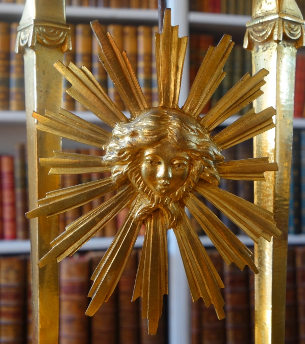 Empire ormolu clock, blue enamelled dial, circa 1800