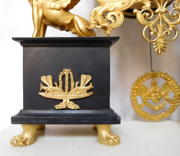 Late 18th century ormolu and marble clock - Louis XVI Directoire period