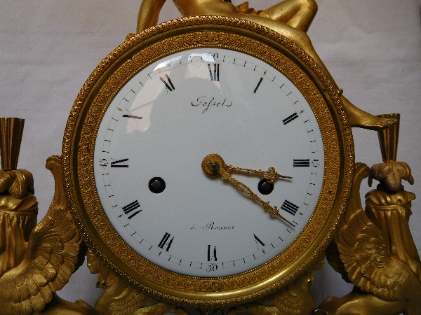 Late 18th century ormolu and marble clock - Louis XVI Directoire period