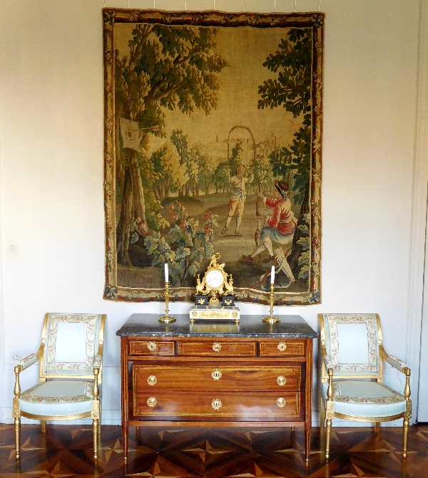 Late 18th century ormolu and marble clock - Louis XVI Directoire period