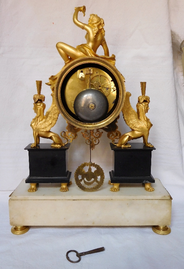 Late 18th century ormolu and marble clock - Louis XVI Directoire period