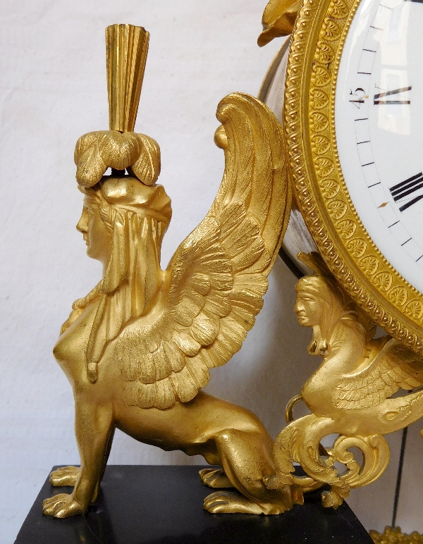 Late 18th century ormolu and marble clock - Louis XVI Directoire period