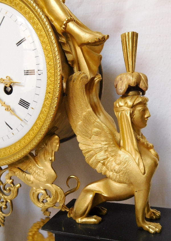 Late 18th century ormolu and marble clock - Louis XVI Directoire period