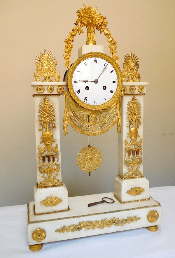 18th century French ormolu and marble clock - circa 1795-1800