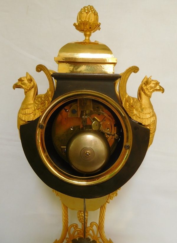 Directoire ormolu and patinated bronze clock - late 18th century