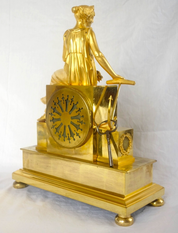 Empire allegoric ormolu clock : Navy allegory - early 19th century
