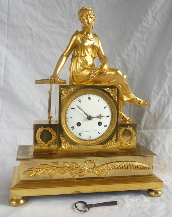 Empire allegoric ormolu clock : Navy allegory - early 19th century