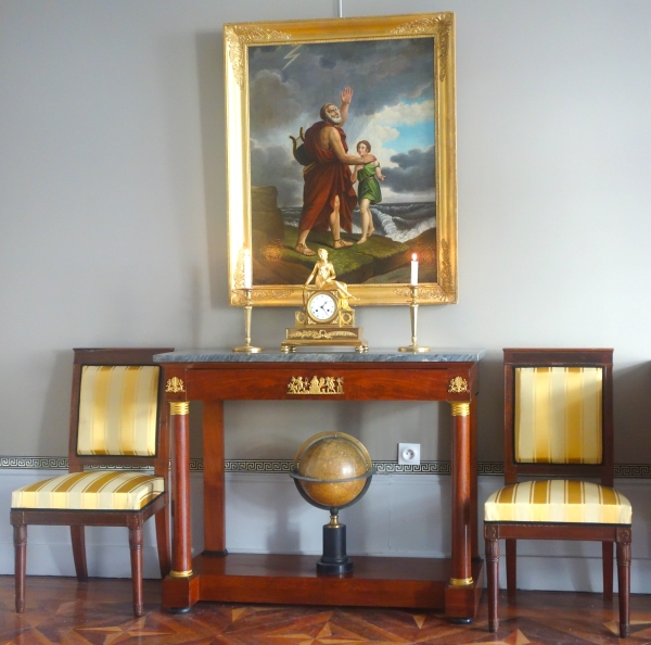 Empire allegoric ormolu clock : Navy allegory - early 19th century