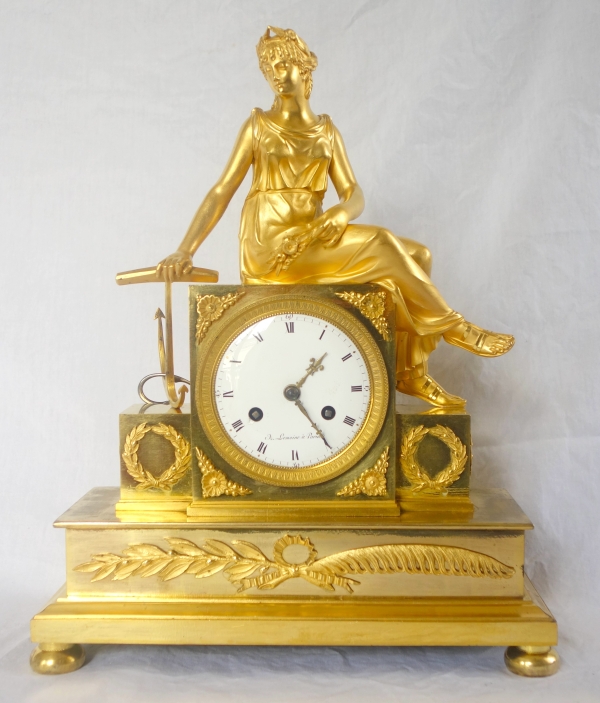 Empire allegoric ormolu clock : Navy allegory - early 19th century