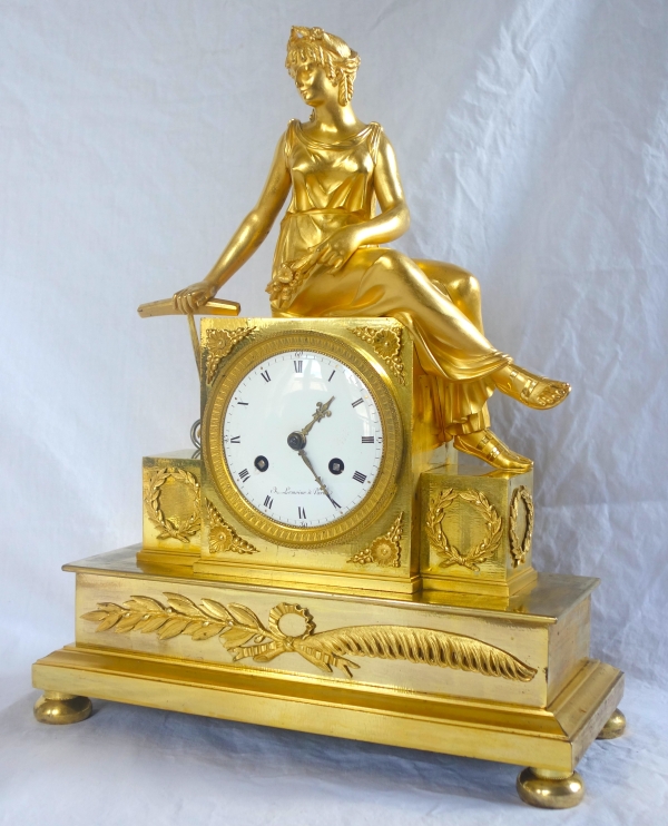 Empire allegoric ormolu clock : Navy allegory - early 19th century