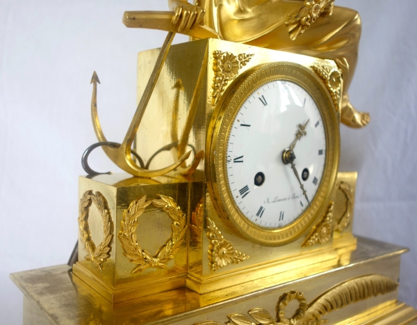 Empire allegoric ormolu clock : Navy allegory - early 19th century