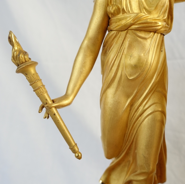 Empire allegoric ormolu clock : sunrise - early 19th century circa 1815