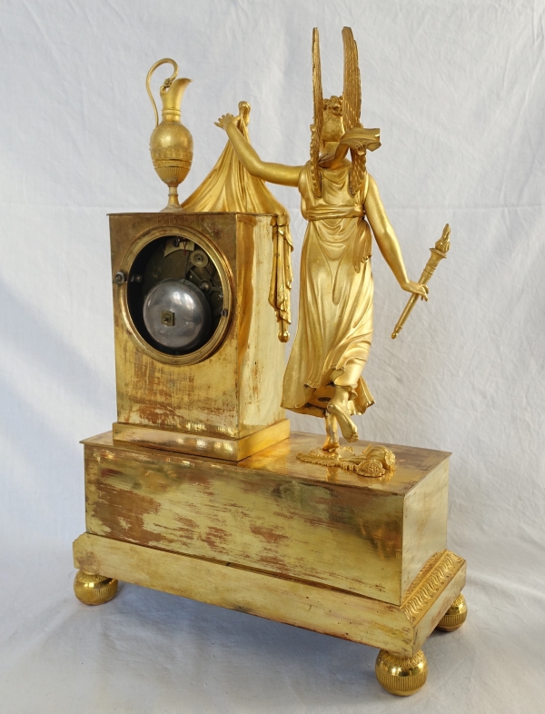Empire allegoric ormolu clock : sunrise - early 19th century circa 1815