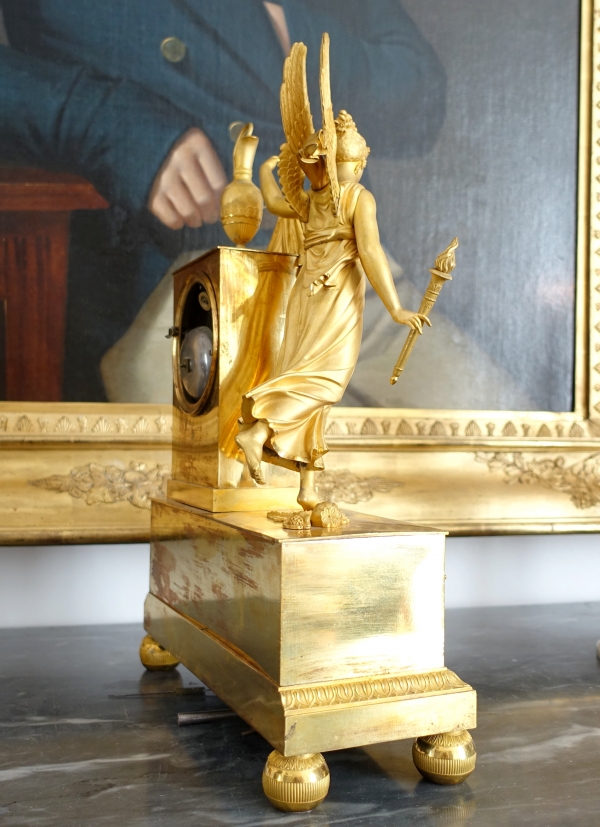 Empire allegoric ormolu clock : sunrise - early 19th century circa 1815