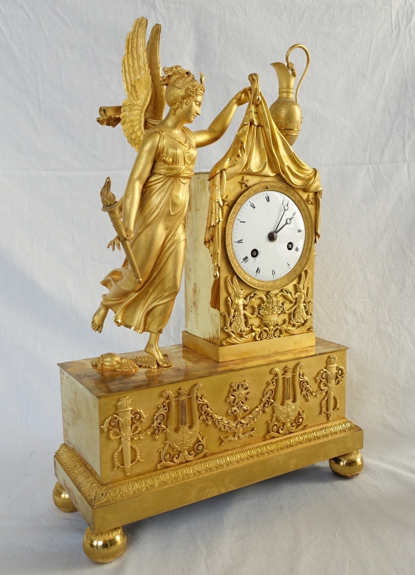 Empire allegoric ormolu clock : sunrise - early 19th century circa 1815