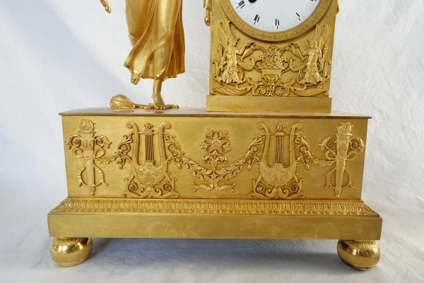Empire allegoric ormolu clock : sunrise - early 19th century circa 1815