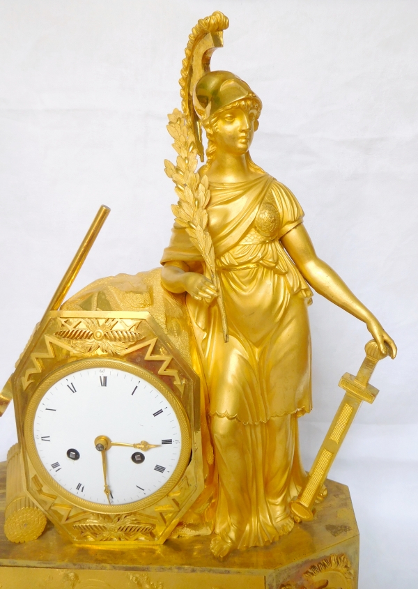 Empire ormolu clock - Athena, allegory of war - circa 1805