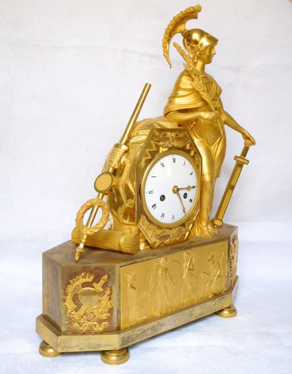 Empire ormolu clock - Athena, allegory of war - circa 1805