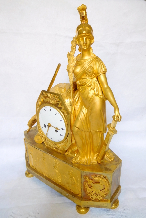 Empire ormolu clock - Athena, allegory of war - circa 1805