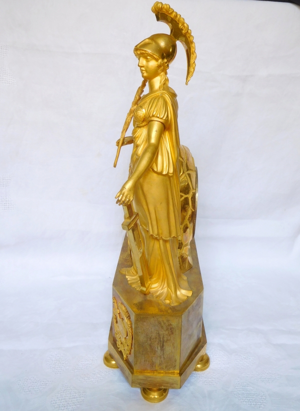 Empire ormolu clock - Athena, allegory of war - circa 1805