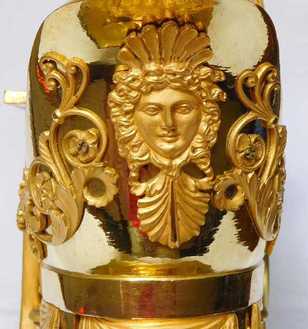 Empire ormolu clock - The Reader, after Reiche by Claude Galle & Grand Girard