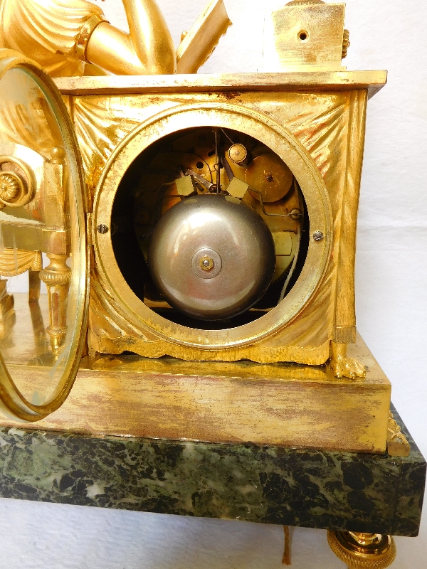 Empire ormolu clock - The Reader, after Reiche by Claude Galle & Grand Girard