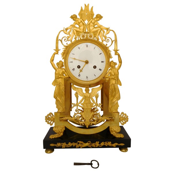 Empire ormolu clock - The Fountain of Youth, early 18th century circa 1800-1805