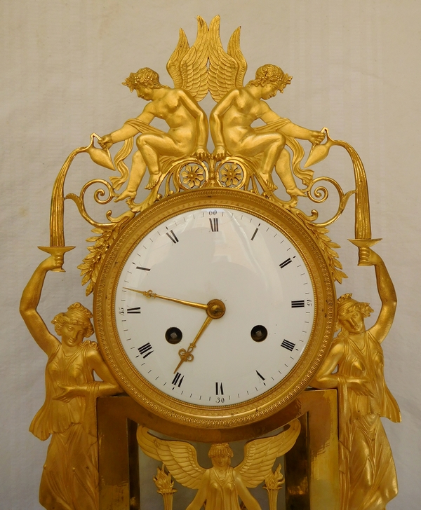 Empire ormolu clock - The Fountain of Youth, early 18th century circa 1800-1805