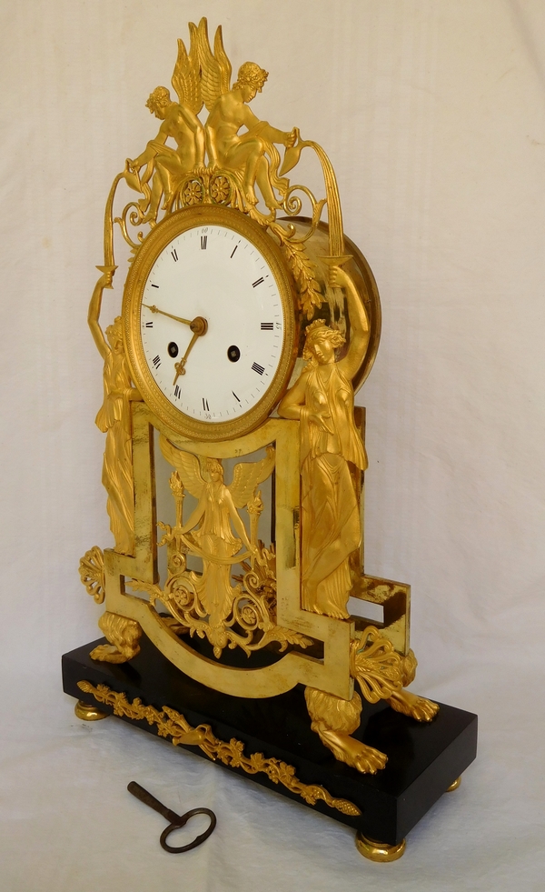 Empire ormolu clock - The Fountain of Youth, early 18th century circa 1800-1805