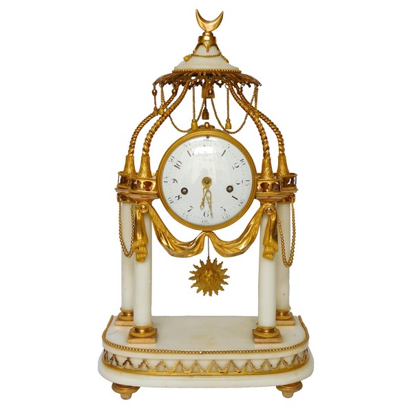 18th century so-called a la Turque clock by Furet, Louis XV - Louis XVI period, ormolu & marble