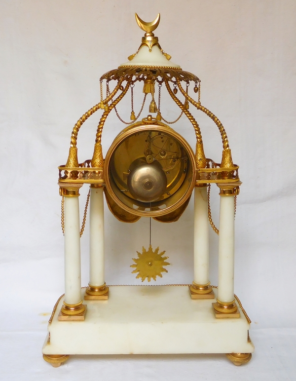 18th century so-called a la Turque clock by Furet, Louis XV - Louis XVI period, ormolu & marble