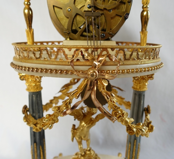 Louis XVI mantel clock and its dome - late 18th century