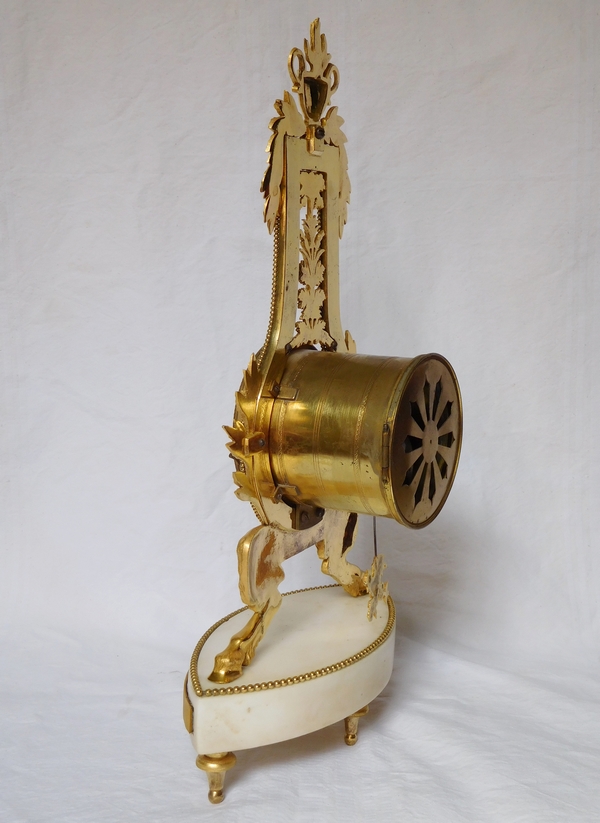 Lyre-shaped ormolu and marble clock - Directoire period, late 18th century circa 1795-1800