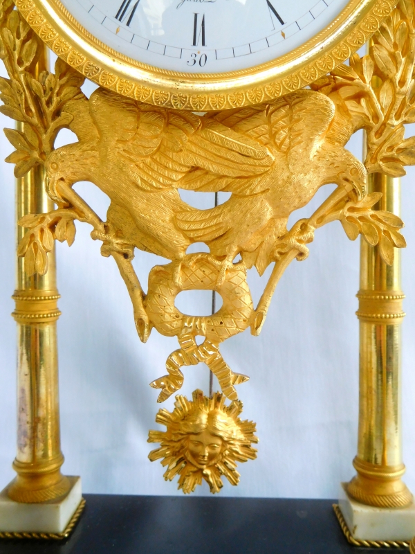 Portico-shaped marble and ormolu clock, early 19th century circa 1800 - 1805