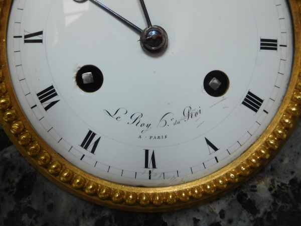 Ormolu and marble royalist clock showing Henri IV's bust, early 19th century