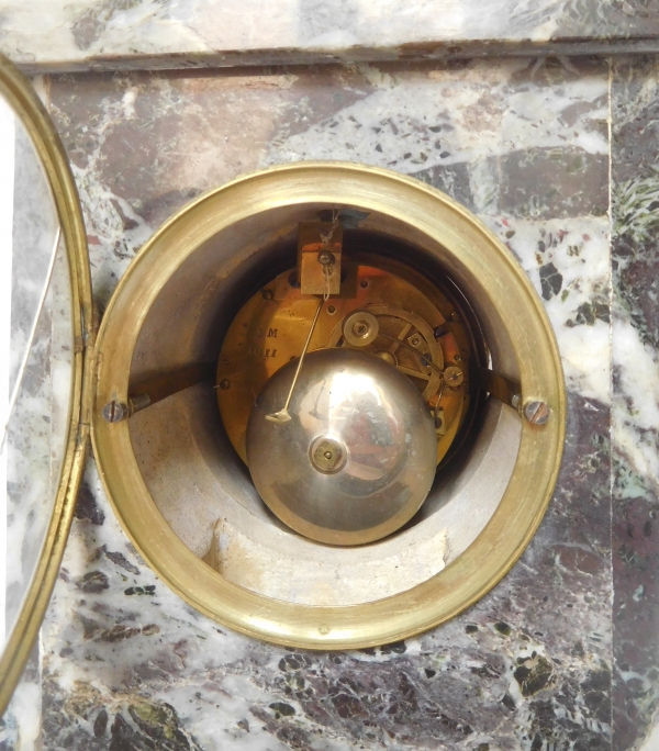 Ormolu and marble royalist clock showing Henri IV's bust, early 19th century