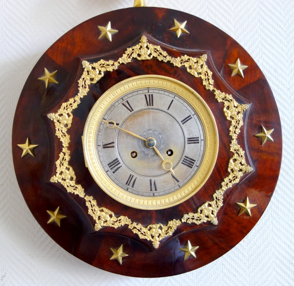 Rare Empire mahogany and ormolu decorative clock, early 19th century