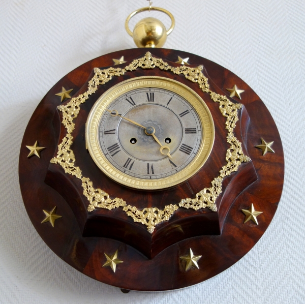 Rare Empire mahogany and ormolu decorative clock, early 19th century