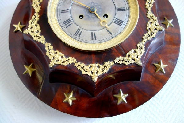 Rare Empire mahogany and ormolu decorative clock, early 19th century