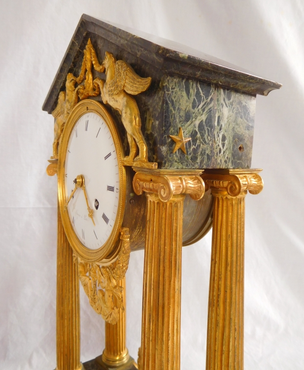 Empire ormolu and green marble clock, early 19th century circa 1800 - Chopin à Paris