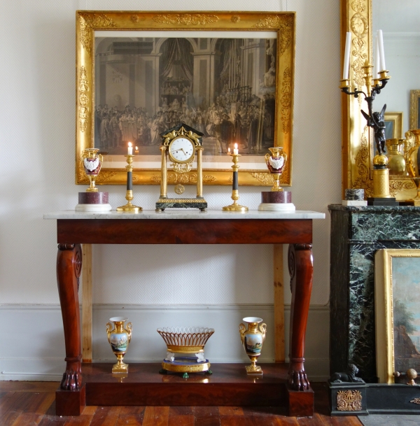 Empire ormolu and green marble clock, early 19th century circa 1800 - Chopin à Paris