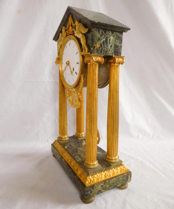 Empire ormolu and green marble clock, early 19th century circa 1800 - Chopin à Paris