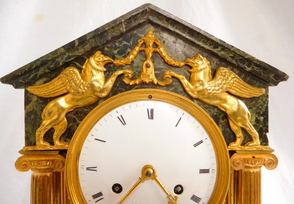 Empire ormolu and green marble clock, early 19th century circa 1800 - Chopin à Paris