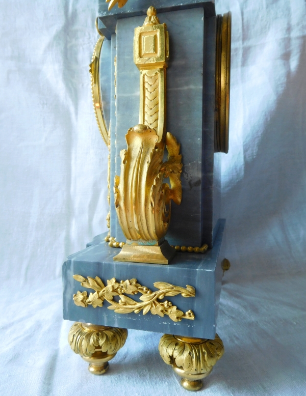 Louis XVI style ormolu and blue marble clock, 19th century