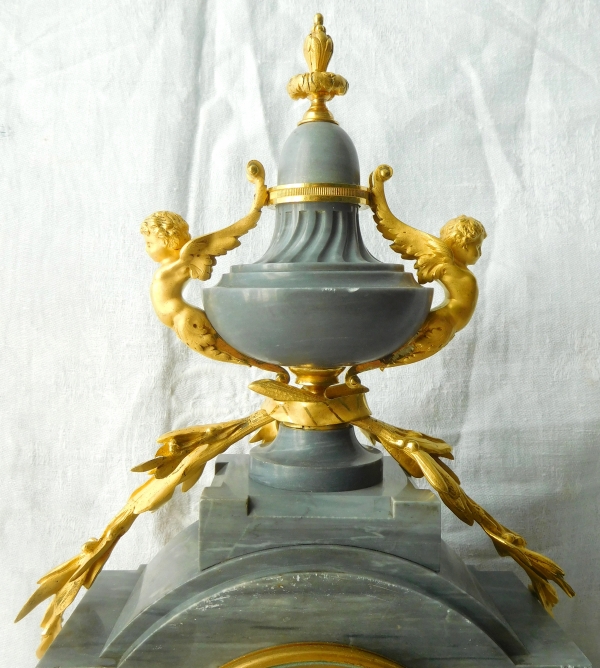 Louis XVI style ormolu and blue marble clock, 19th century