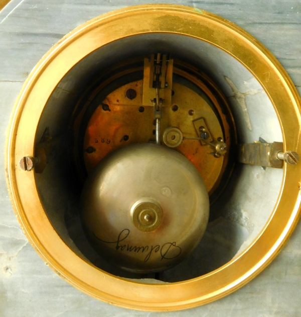 Louis XVI style ormolu and blue marble clock, 19th century