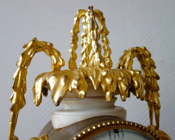 Ormolu and white marble fountain-shaped clock, 18th century