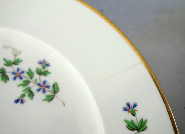 Manufacture Dihl et Guerhard : suite de 12 assiettes de table aux Barbeaux - signées